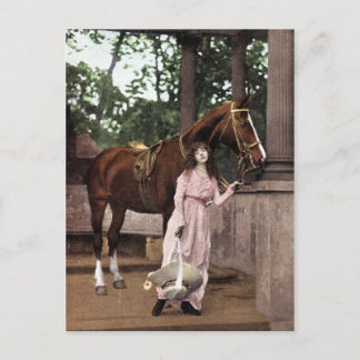 Mädchen mit Hut Postkarte