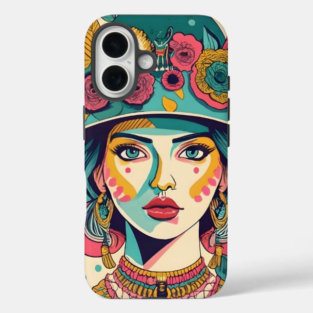 Mädchen mit Hüten iPhone 16 Hülle (Rückseite)