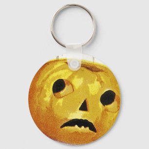 Mädchen mit Jack o' Lantern Schlüsselanhänger