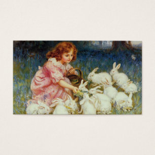 Mädchen mit Kaninchen