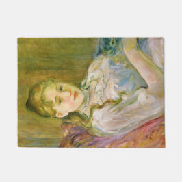 Mädchen mit Katze (von Berthe Morisot) Fußmatte