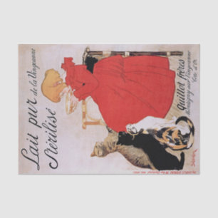 Mädchen mit Katzen, Alexandre Steinlen Seidenpapier