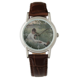 Mädchen mit Katzen in einer Sommerlandschaft (Kätz Armbanduhr