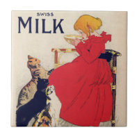 Mädchen mit Katzen, Vintage Poster, Alexandre Stei