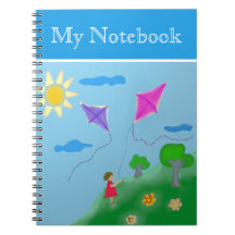 Mädchen mit Kites Blume Sun Zeichnend