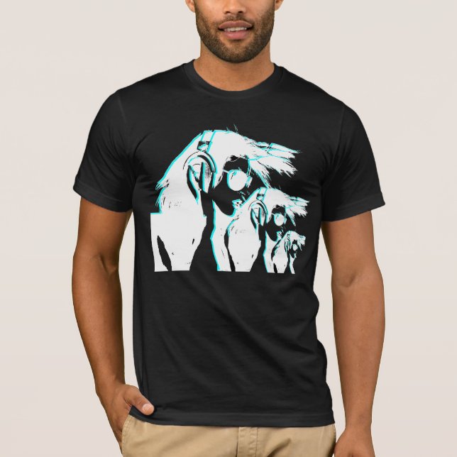 Mädchen mit Kopfhörern T-Shirt (Vorderseite)