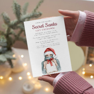 Mädchen mit Kopftuch Geheimnisvolles Weihnachtsfes Einladung