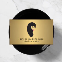 Mädchen mit Lashes auf Imitate Gold Beauty Busines