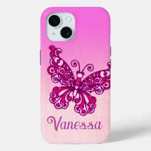 Mädchen mit lila rosa Schmetterling iPhone 5 Fall Case-Mate iPhone Hülle