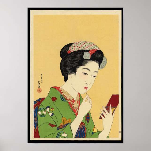 Mädchen mit Lipstick Poster (Vorne)