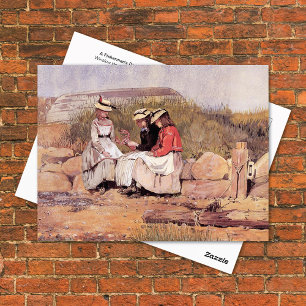 Mädchen mit Lobster Winslow Homer Postkarte