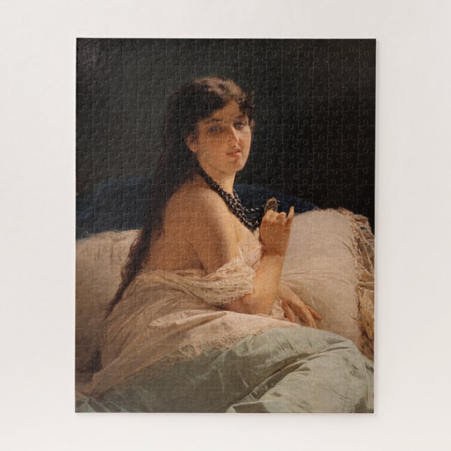 Mädchen mit Medallion (von Gerolamo Induno) (Vertikal)