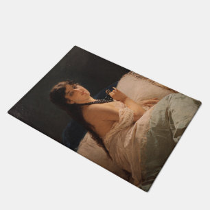 Mädchen mit Medallion (von Gerolamo Induno) Fußmatte