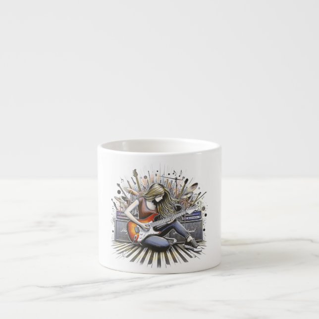 Mädchen mit musikalischen Begabungen Espressotasse (Vorderseite)