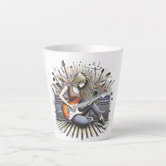 Mädchen mit musikalischen Begabungen Milchtasse (Vorderseite)
