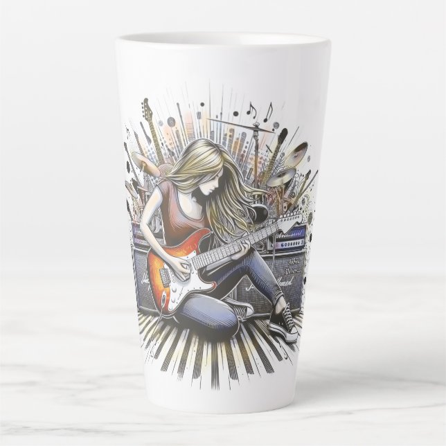 Mädchen mit musikalischen Begabungen Milchtasse (Vorderseite)