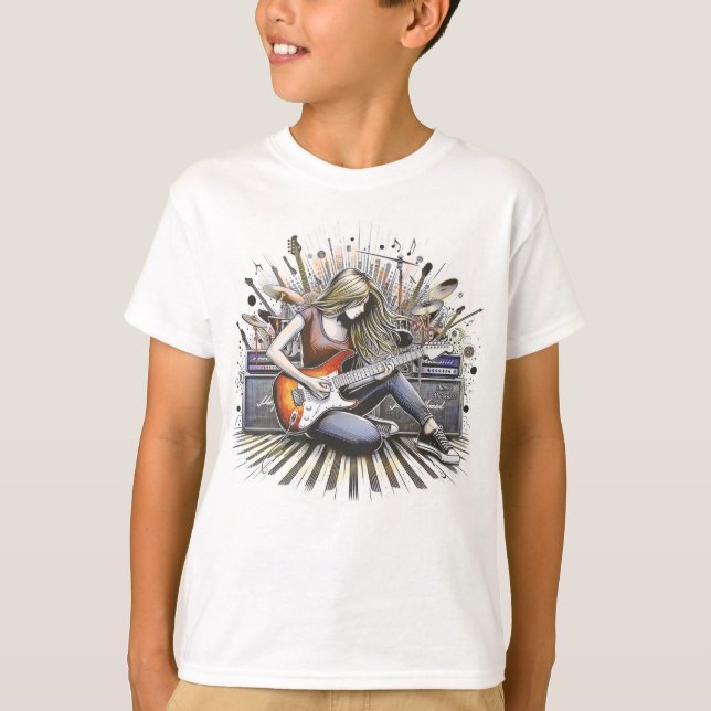 Mädchen mit musikalischen Begabungen T-Shirt (Vorderseite)