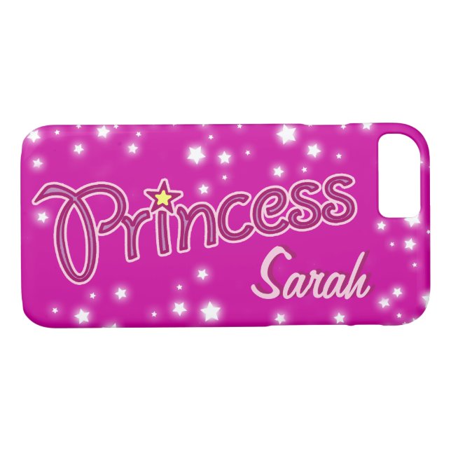 Mädchen mit Namen Prinzessin Stern hellrosa iPhone Case-Mate iPhone Hülle (Rückseite (Horizontal))
