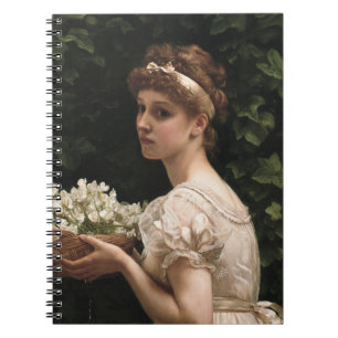 Mädchen mit Pea-Blüten (von Edward Poynter) Notizblock