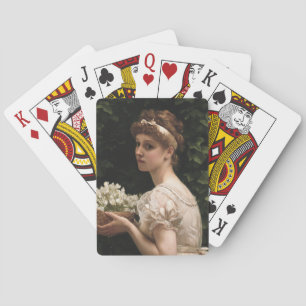 Mädchen mit Pea-Blüten (von Edward Poynter) Spielkarten