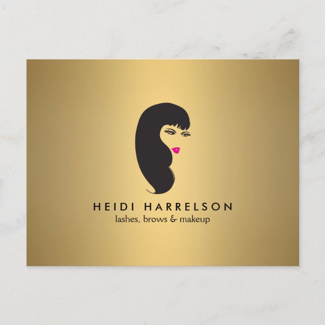 Mädchen mit Peitschen auf Imitat-Goldpostkarte Postkarte (Vorderseite)