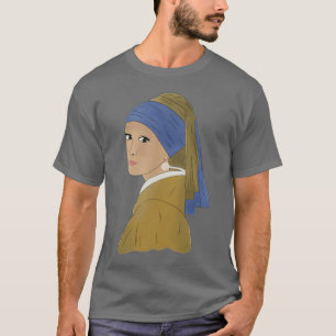 Mädchen mit Perlenohrmuschel T-Shirt
