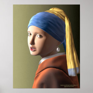 Mädchen mit Perlenohrplakat Poster