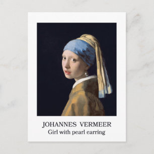 Mädchen mit Perlenohrring 1665 Johannes Vermeer Postkarte