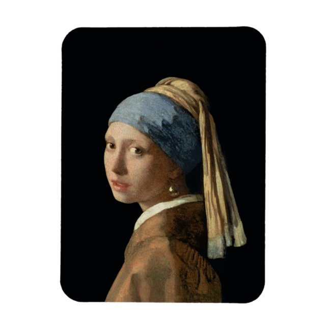 Mädchen mit Perlenohrring, c.1665-6 (Öl auf Leinwa Magnet (Vertikal)