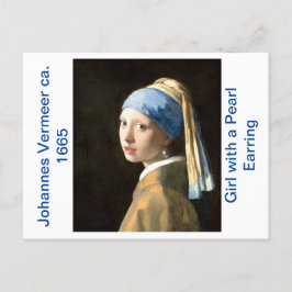 Mädchen mit Perlenohrring (ca. 1665) Postkarte