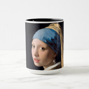 Mädchen mit Perlenohrring-Johannes Vermeer Small Tasse