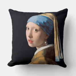 Mädchen mit Perlenohrring Kissen