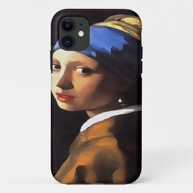 Mädchen mit Perlenohrring nach Johannes Vermeer Case-Mate iPhone Hülle (Rückseite)