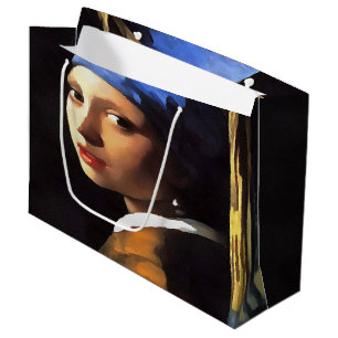 Mädchen mit Perlenohrring nach Johannes Vermeer Große Geschenktüte