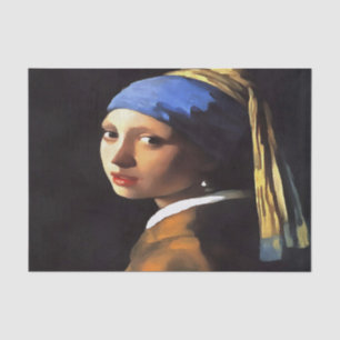 Mädchen mit Perlenohrring nach Johannes Vermeer Seidenpapier
