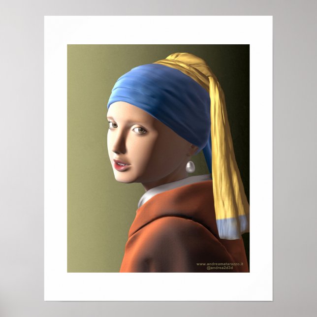 Mädchen mit Perlenohrring Poster (Vorne)