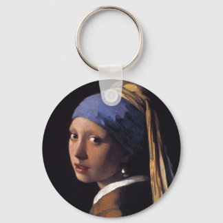Mädchen mit Perlenohrring Schlüsselanhänger