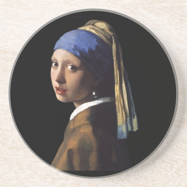 Mädchen mit Perlenohrring Untersetzer (Vorne)