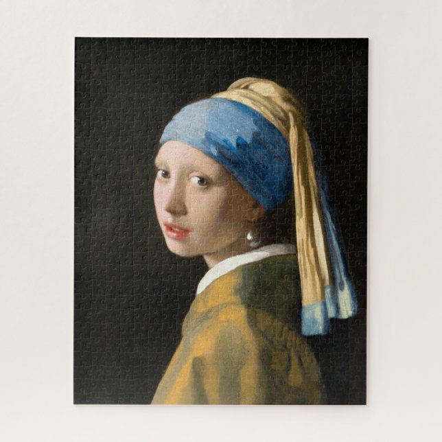 Mädchen mit Perlenohrring von Johannes Vermeer (Vertikal)