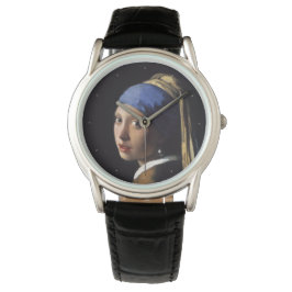 Mädchen mit Perlenohrring von Johannes Vermeer Armbanduhr
