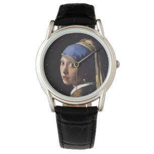 Mädchen mit Perlenohrring von Johannes Vermeer Armbanduhr