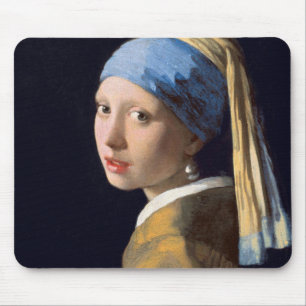 Mädchen mit Perlenohrring von Johannes Vermeer Mousepad