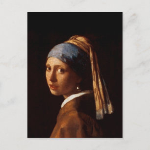 Mädchen mit Perlenohrring von Johannes Vermeer Postkarte