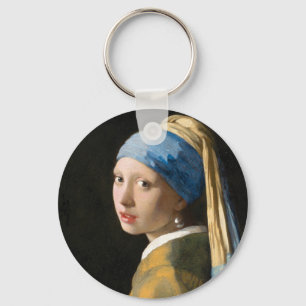 Mädchen mit Perlenohrring von Johannes Vermeer Schlüsselanhänger