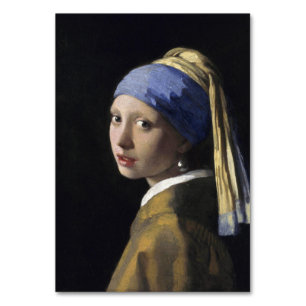 Mädchen mit Perlenohrring von Johannes Vermeer Tischnummer