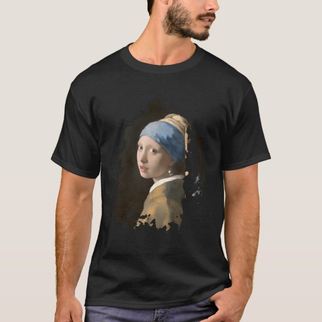 Mädchen mit Perlgrunge T-Shirt (Vorderseite)