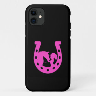 Mädchen mit Pferd und Western-Hut Hot Pink Horsesh Case-Mate iPhone Hülle