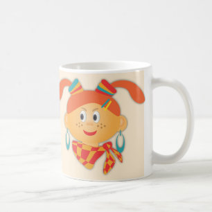 Mädchen mit Pferdeschwänzen Kaffeetasse