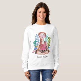Mädchen mit Pflanze vermitteln Sweatshirt