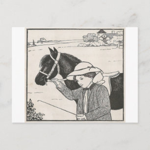 Mädchen mit Pony Postkarte